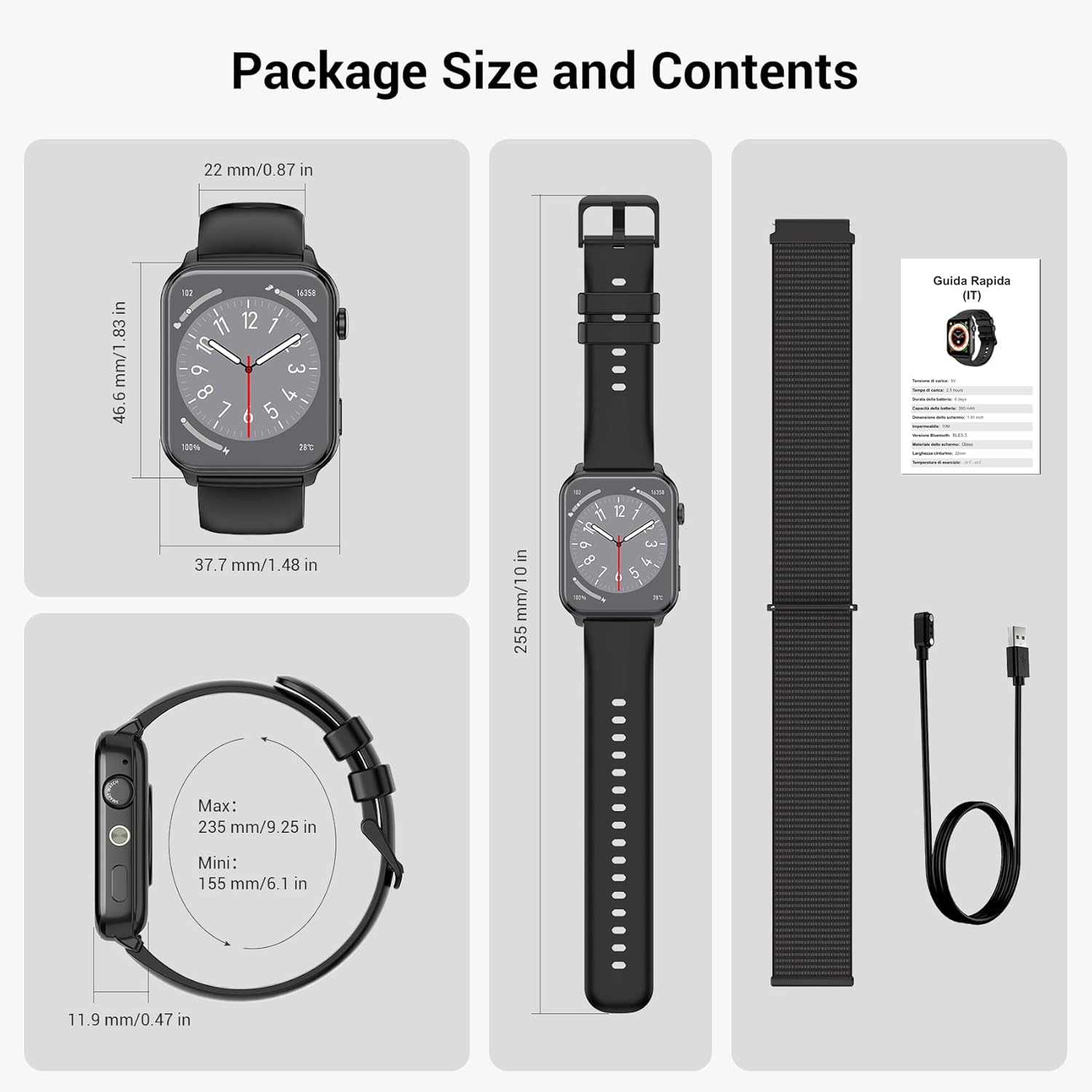 Thumbnail 6 de Baolubao 1.91" Smart Watch for Women & Men with HD Touchscreen, Fitness Tracking & LED Flashlight