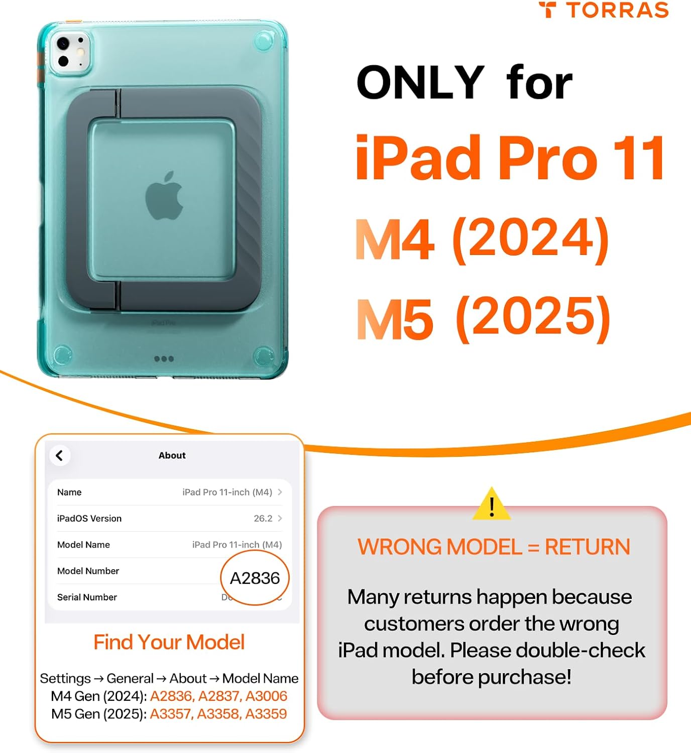 Thumbnail 1 de TORRAS Ostand K3 Neo for iPad Pro 11 Inch Case M5/M4 with Dual-Stand and Pencil Holder