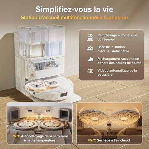 Thumbnail 1 de roborock Qrevo S Pro Set — Robot Aspirateur Laveur Anti-emmêlements, station tout-en-un