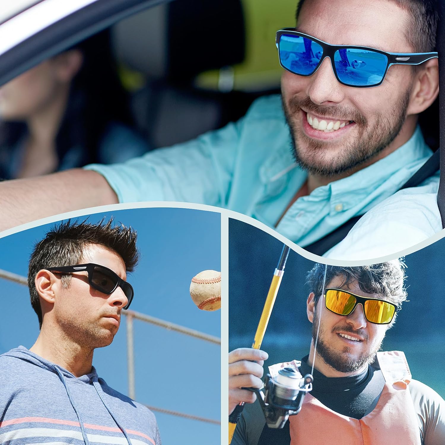 Thumbnail 5 de Occhiali da sole sportivi OJIRRU da uomo con lenti polarizzate UV400