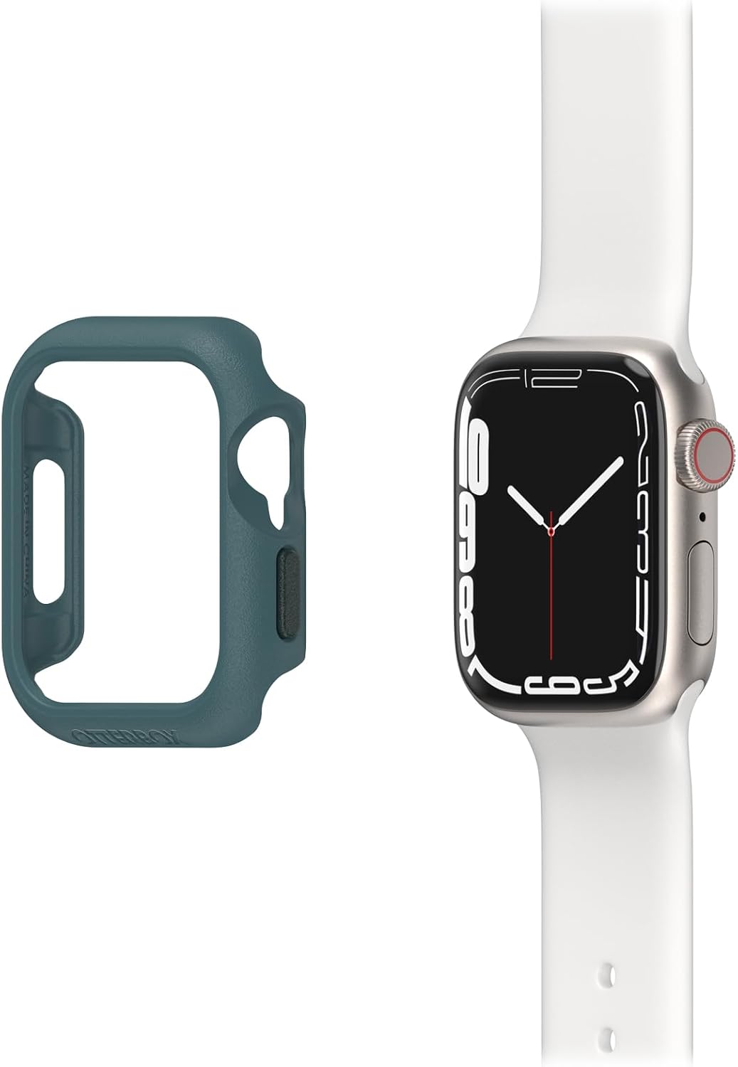 Detalle de OtterBox All Day Bumper per Apple Watch Series 9/8/7 da 41 mm – protezione antichock e contro urti, verde/blu
