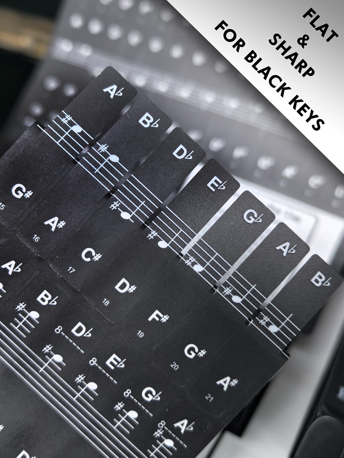 Detalle de YPTSYSYS Piano Key Labels, Silicone