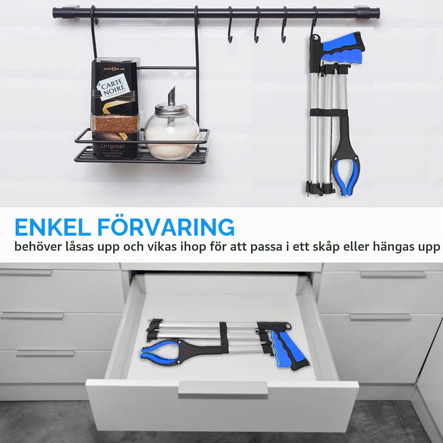 Detalle 1 de Wiseten 2-pack gripklor, vikbara upp till 110 cm med magnet