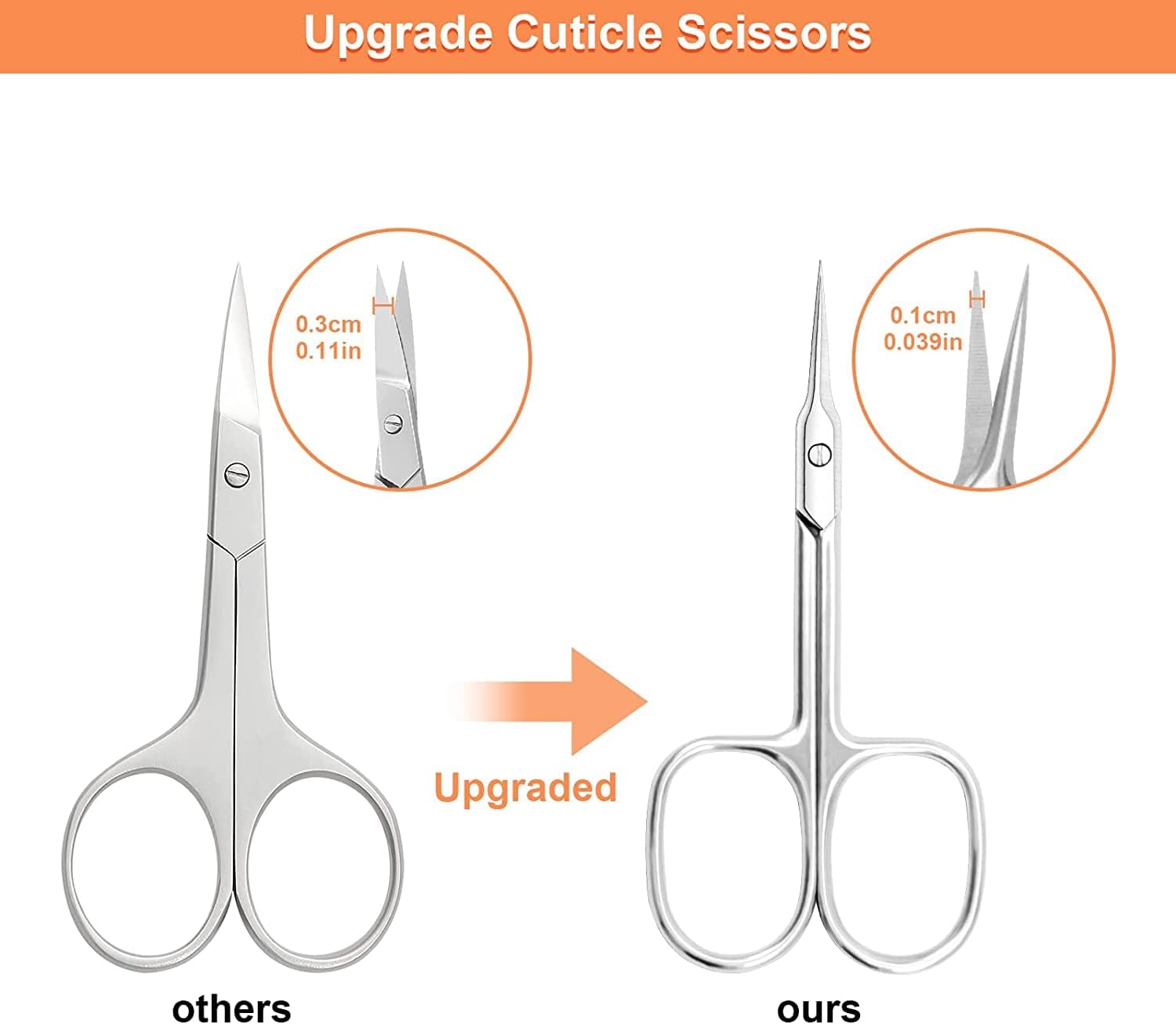 Thumbnail 2 de CGBE Cuticle Scissors with Curved Tip – Extra Fine Stainless Steel Precision for Cuticles, Brows, Lashes and More