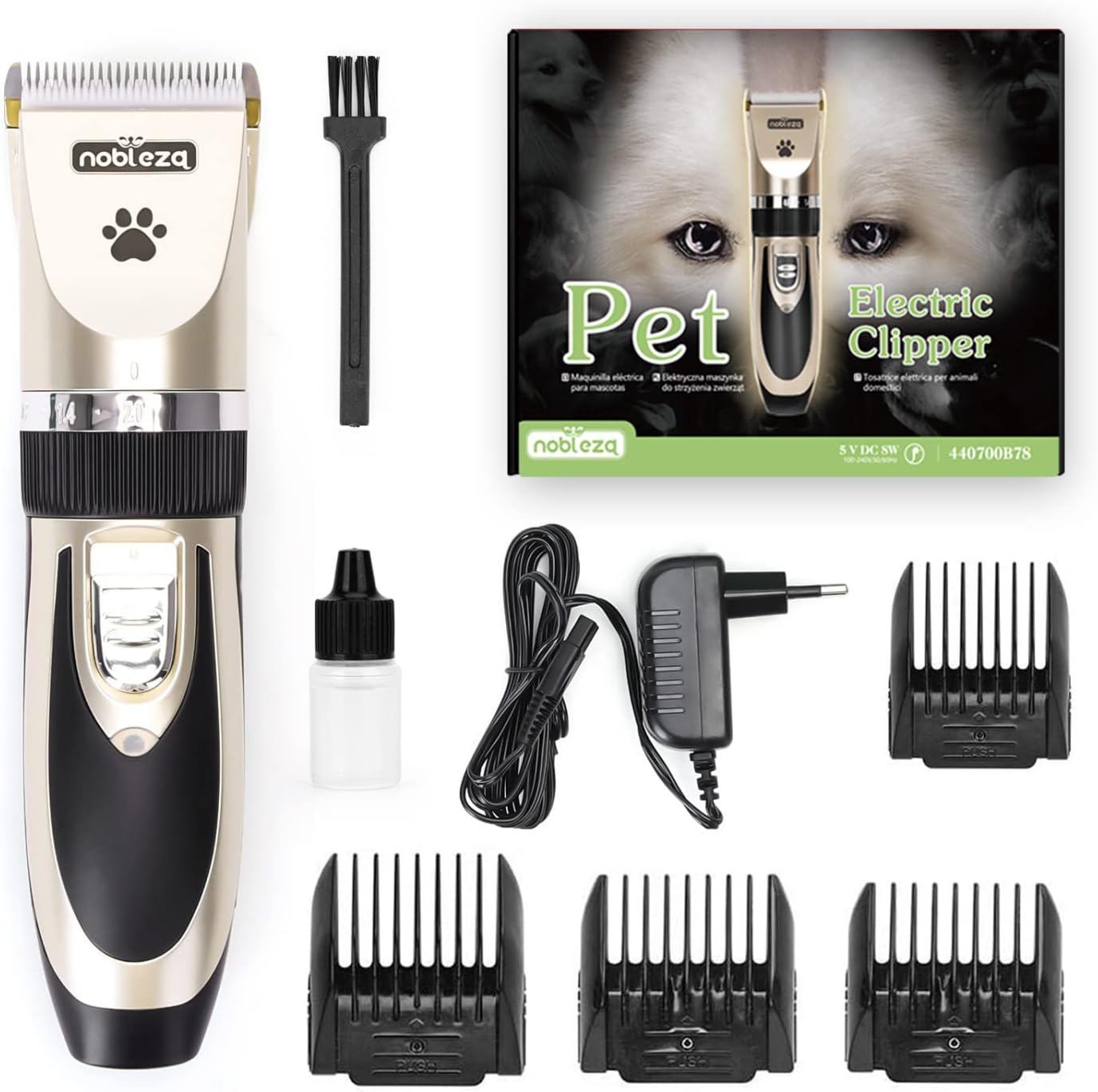 Nobleza Tondeuse Chien Professionnel 600 mAh