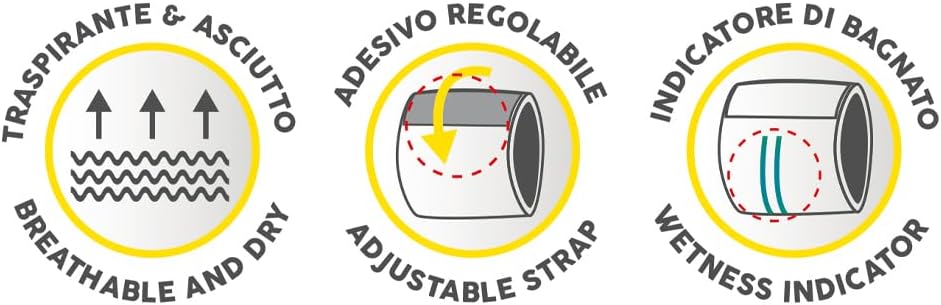 Detalle de Croci Dog Nappy – Fascia assorbente per cani maschi taglia M (Ø 40–50 cm), usa e getta, 12 pz