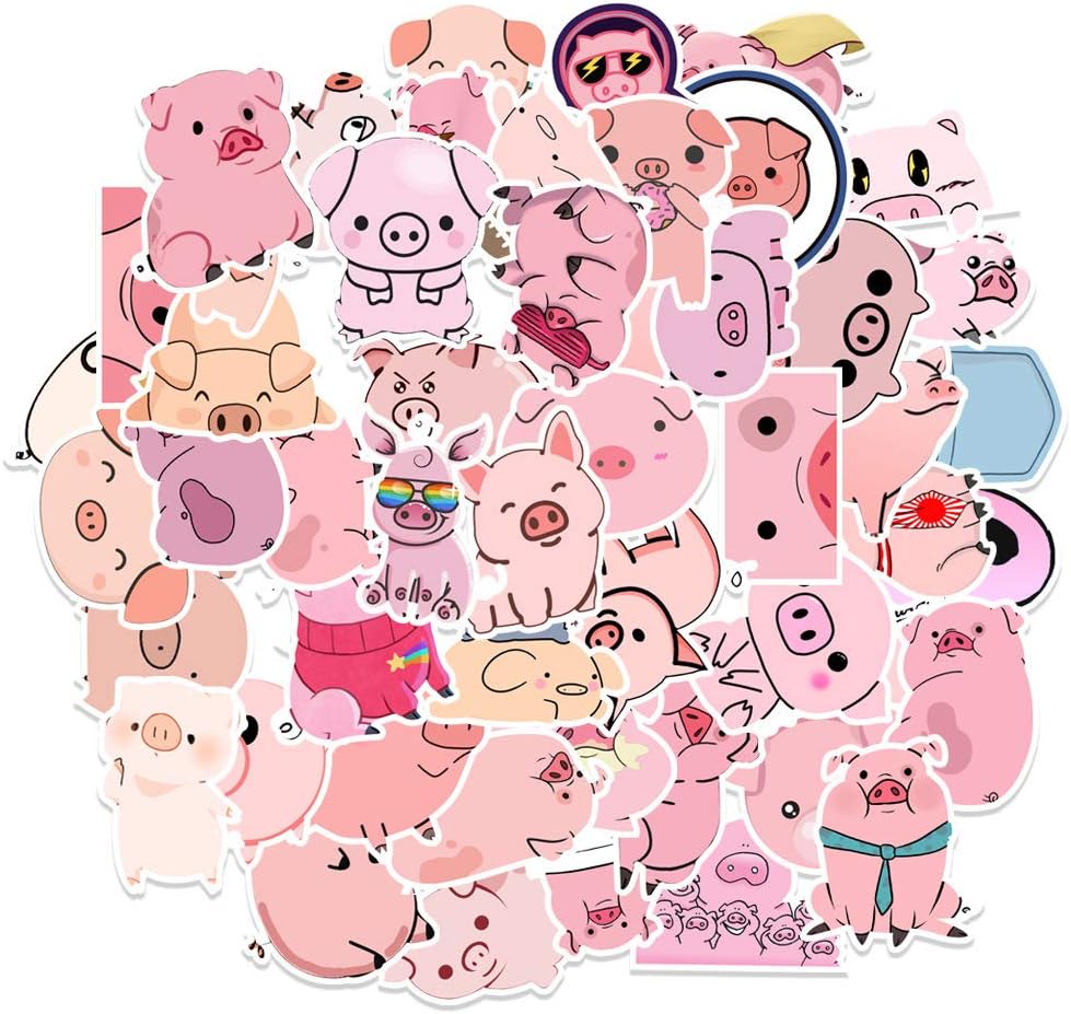 Detalle 2 de Pink Pig Stickers PVC