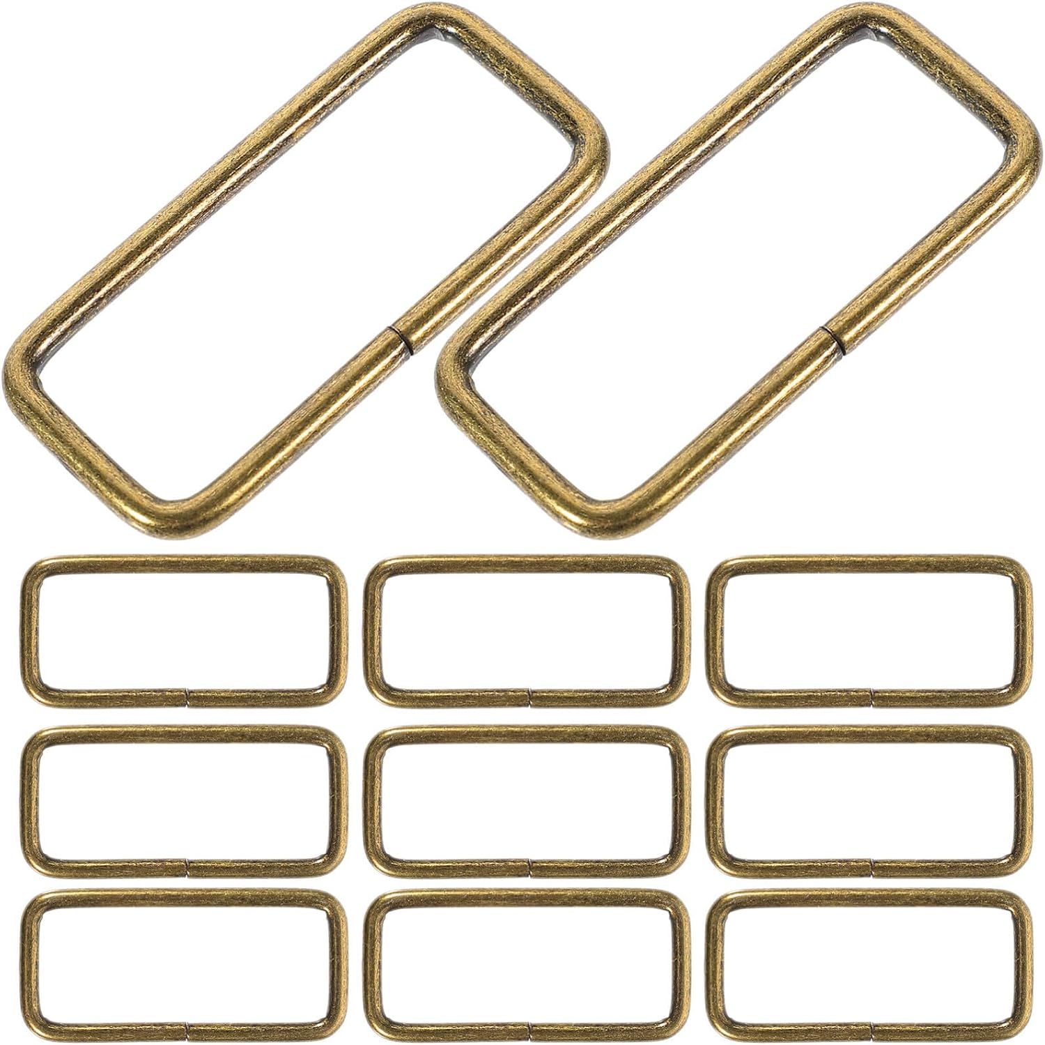 Thumbnail 5 de 20pcs Bronze Metal Buckle Rings for Bag Making (strap keepers for shoes, belts, backpacks, DIY)