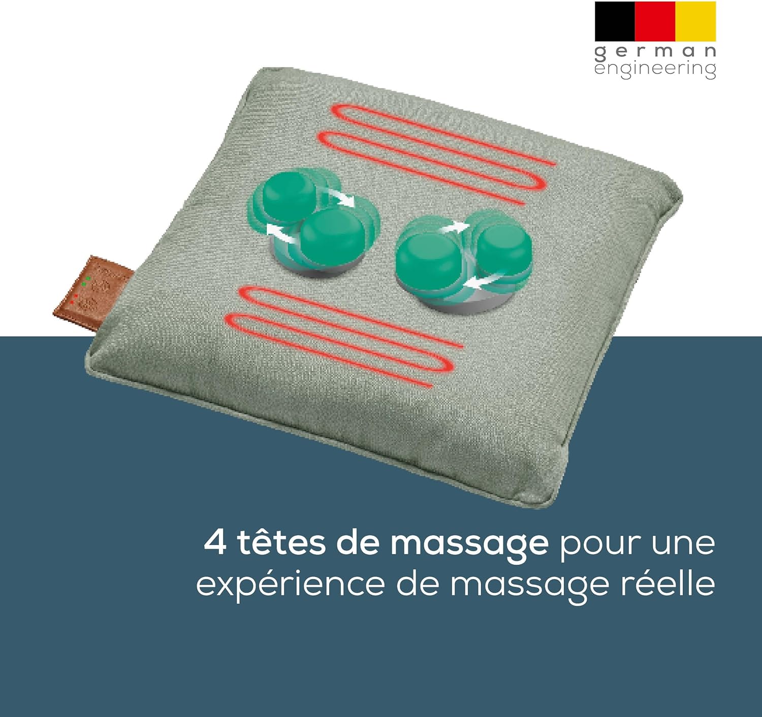 Thumbnail 2 de Beurer MG 139 Coussin de Massage Shiatsu sans Fil avec Chauffage – 40 x 40 cm, mint