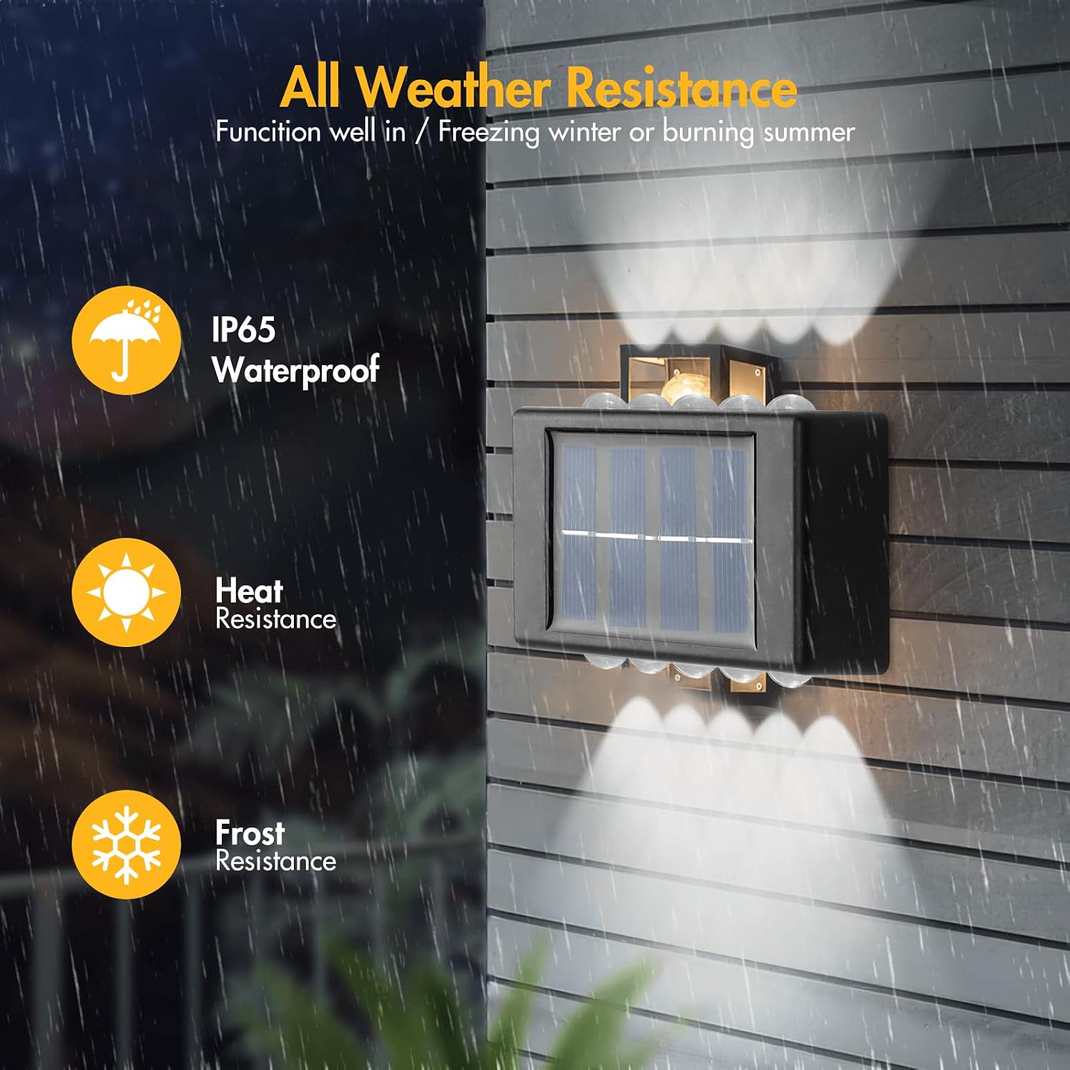 Thumbnail 5 de YUNYODA Solar Fence Lights 4-Pack