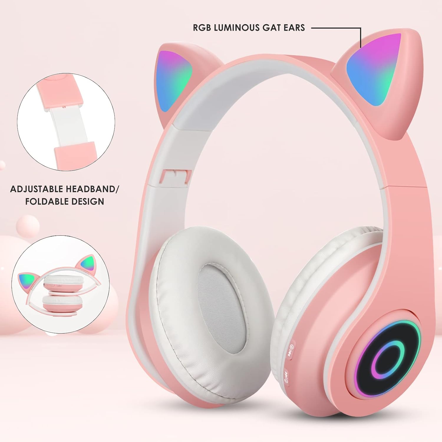 Thumbnail 4 de Sendowtek Wireless Headphones Cute Cat Ear Bluetooth