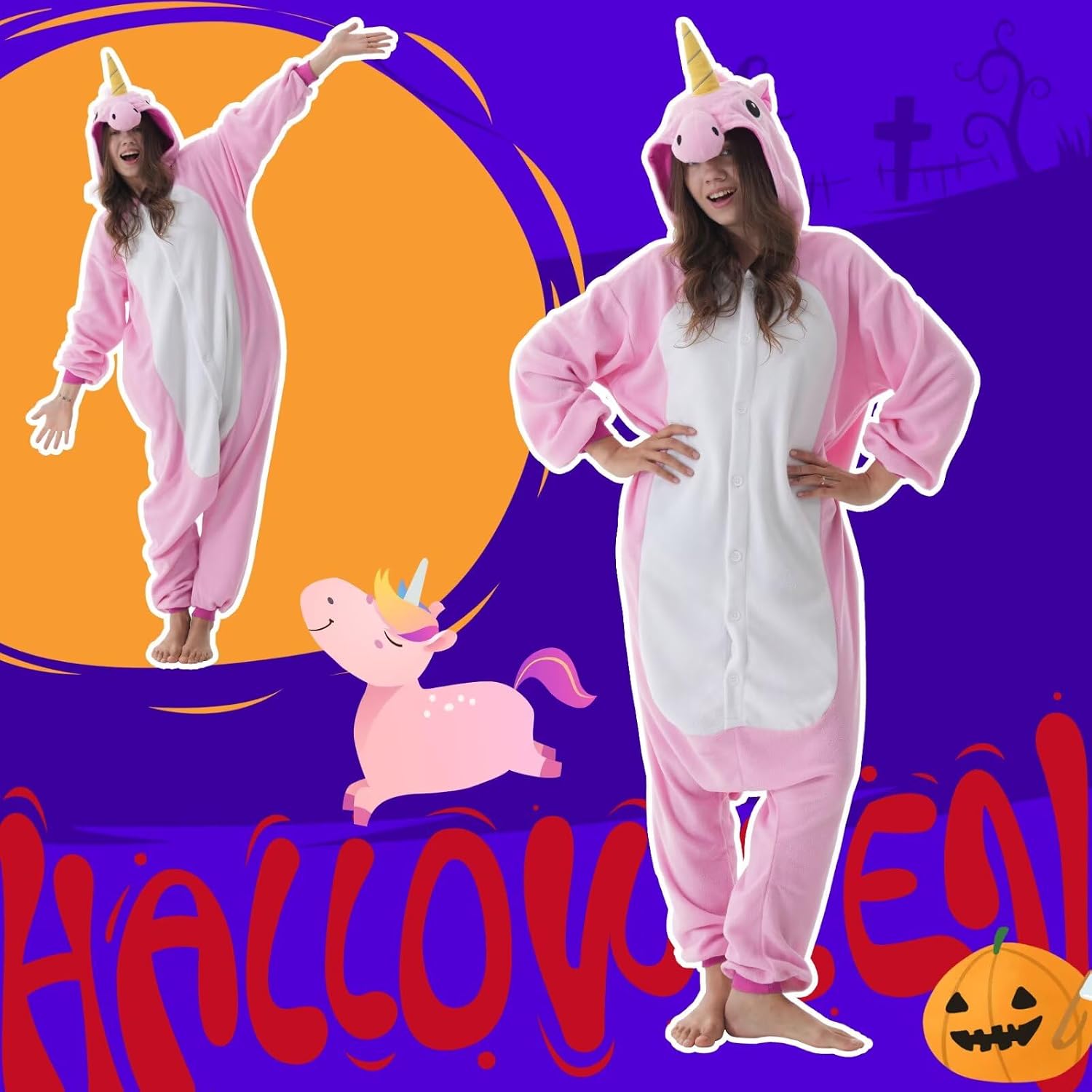 Detalle 2 de Veyryth Animal Onesie Pajamas, 100% Polyester