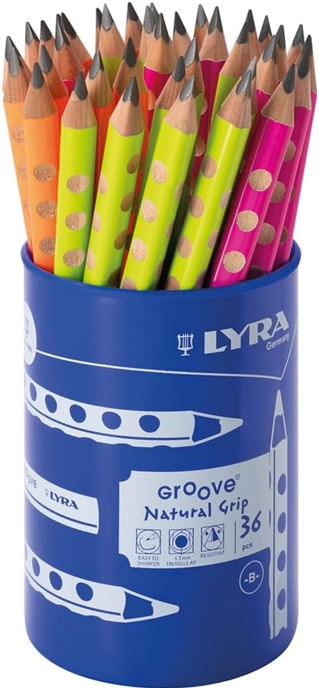 Thumbnail 3 de Lyra Groove Jumbo Graphitstift, Rosa lackiert (RD36) – Dreiflächig, Griffmulden, links/rechts geeignet