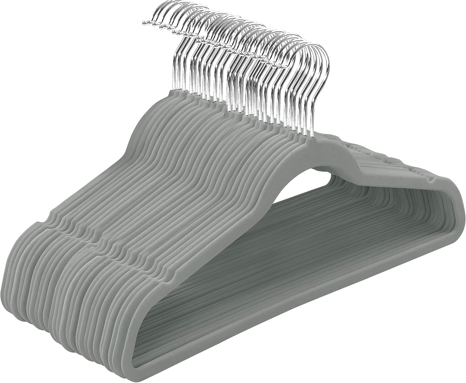 Detalle de Utopia Home Premium Velvet Coat Hangers, 20 Pack, Grey, Non-Slip, 360° Hook