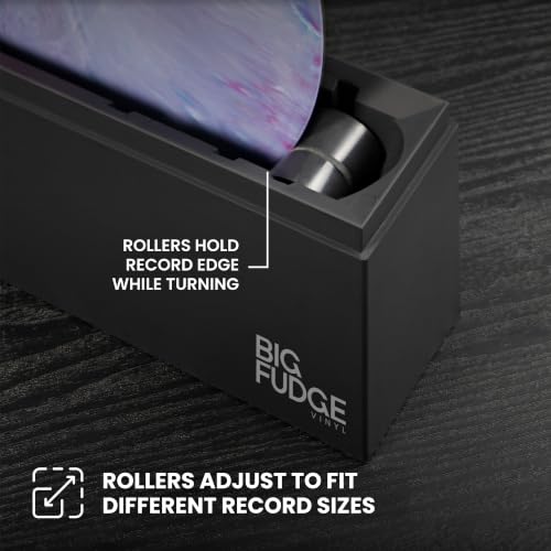 Detalle de BIG FUDGE Schallplatten Reinigung Vinyl Reiniger – Komplettes Plattenwaschset mit Spinner-Maschine