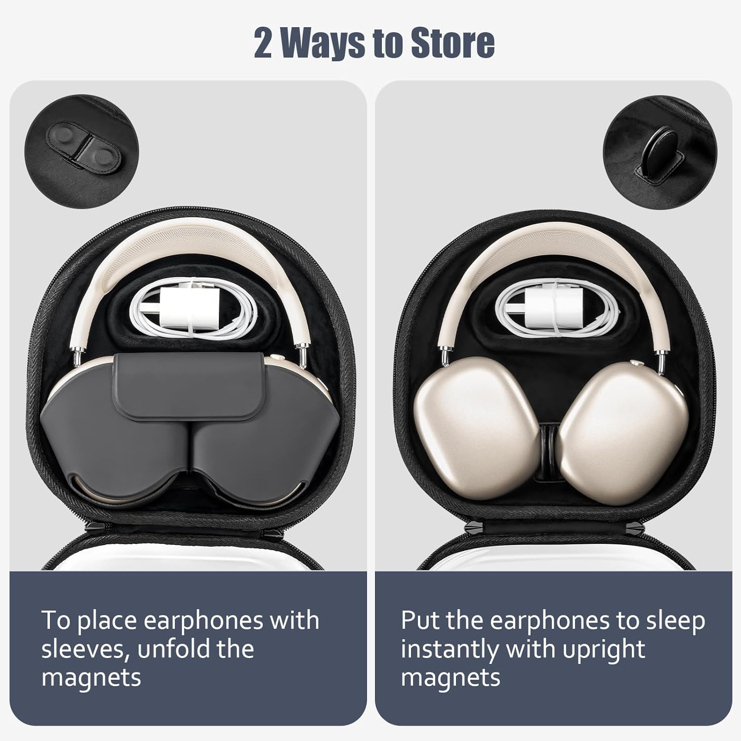 Thumbnail 2 de ProCase Kopfhörerhülle für AirPods Max (2020) – wasserdichte Reisetasche mit Schlafmodus, schwarz