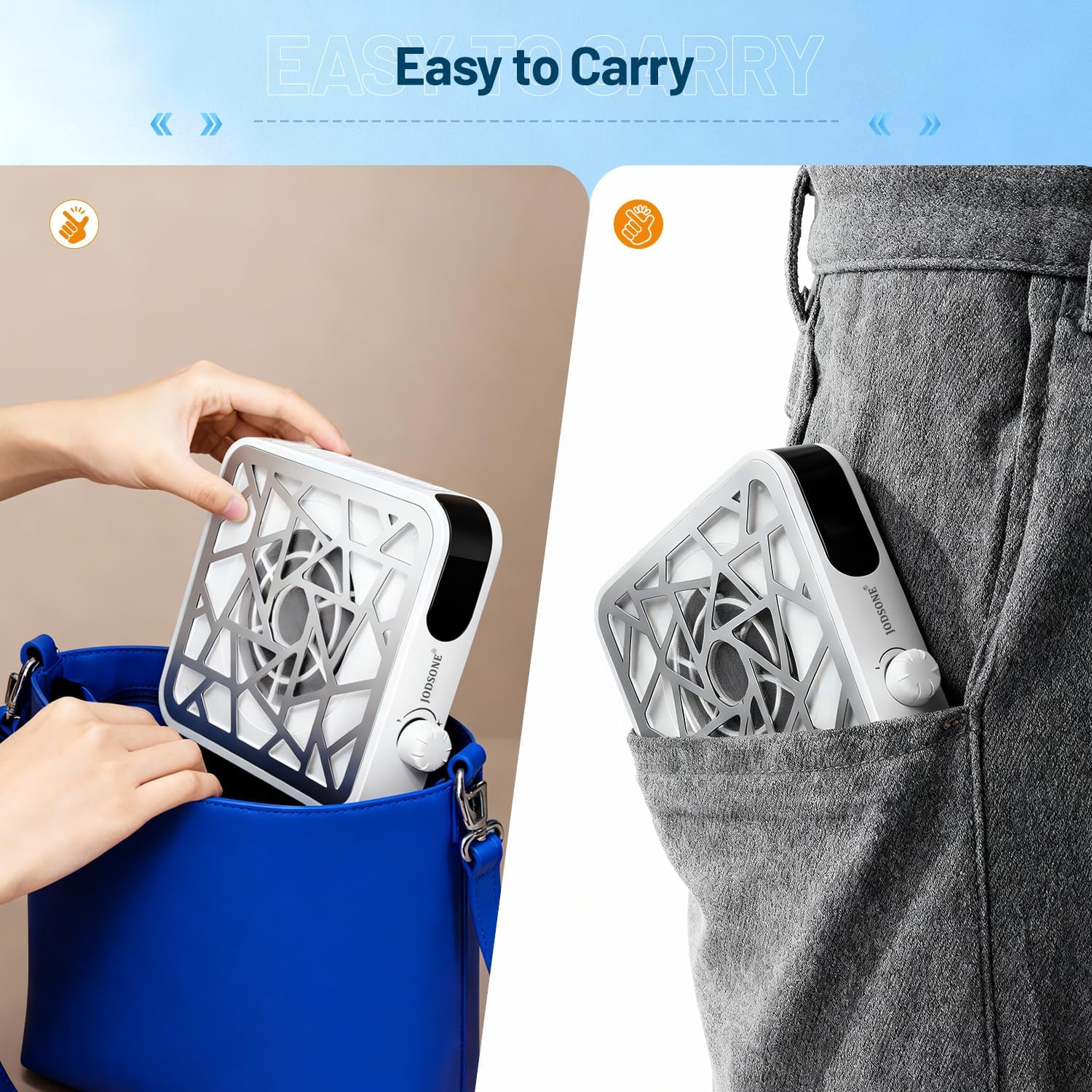 Thumbnail 5 de JODSONE Aspirapolvere mini per polvere da unghie ricaricabile (6000 RPM), 10 velocità e 30 filtri