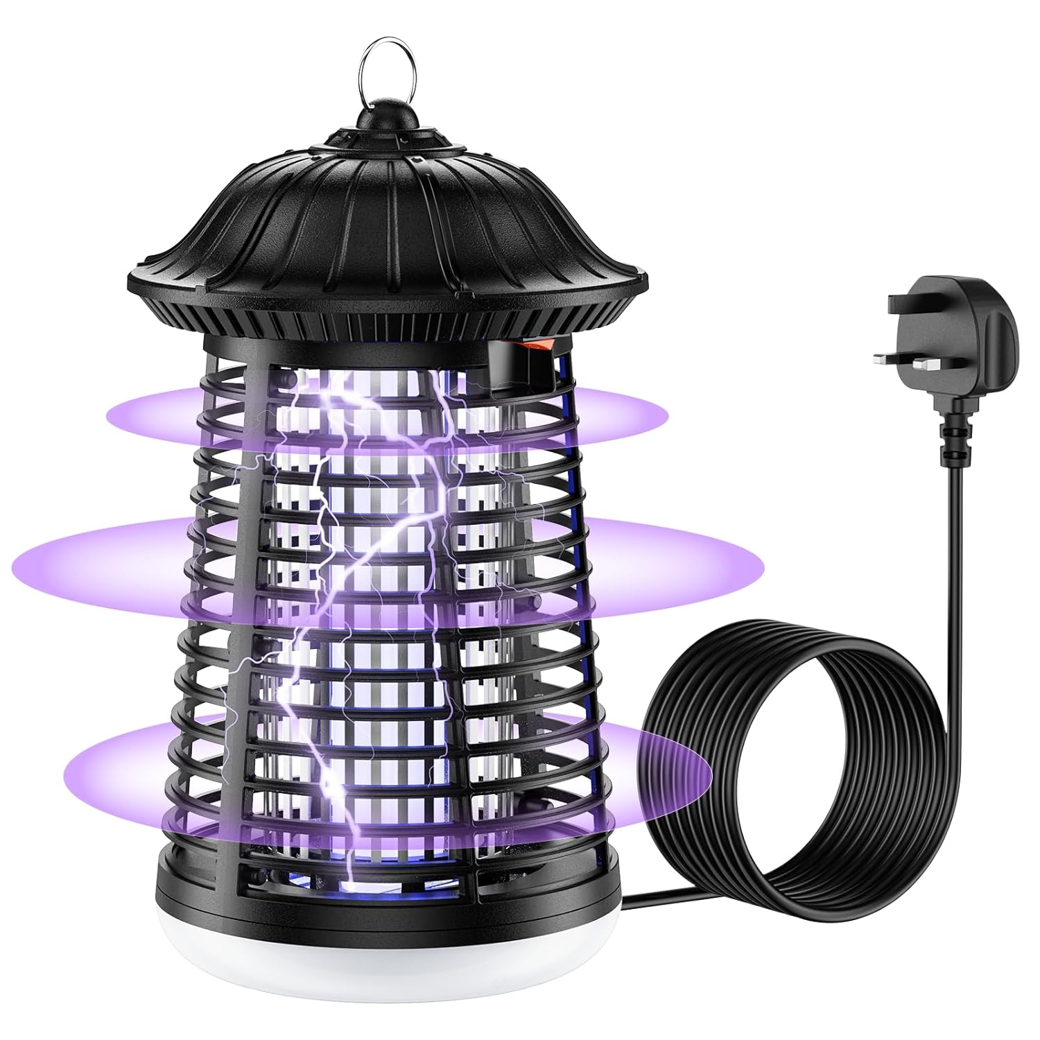 Detalle de PKBD 15W Mosquito Killer Lamp with LED Light (2-in-1 fly zapper, 4200V grid, IPX4)