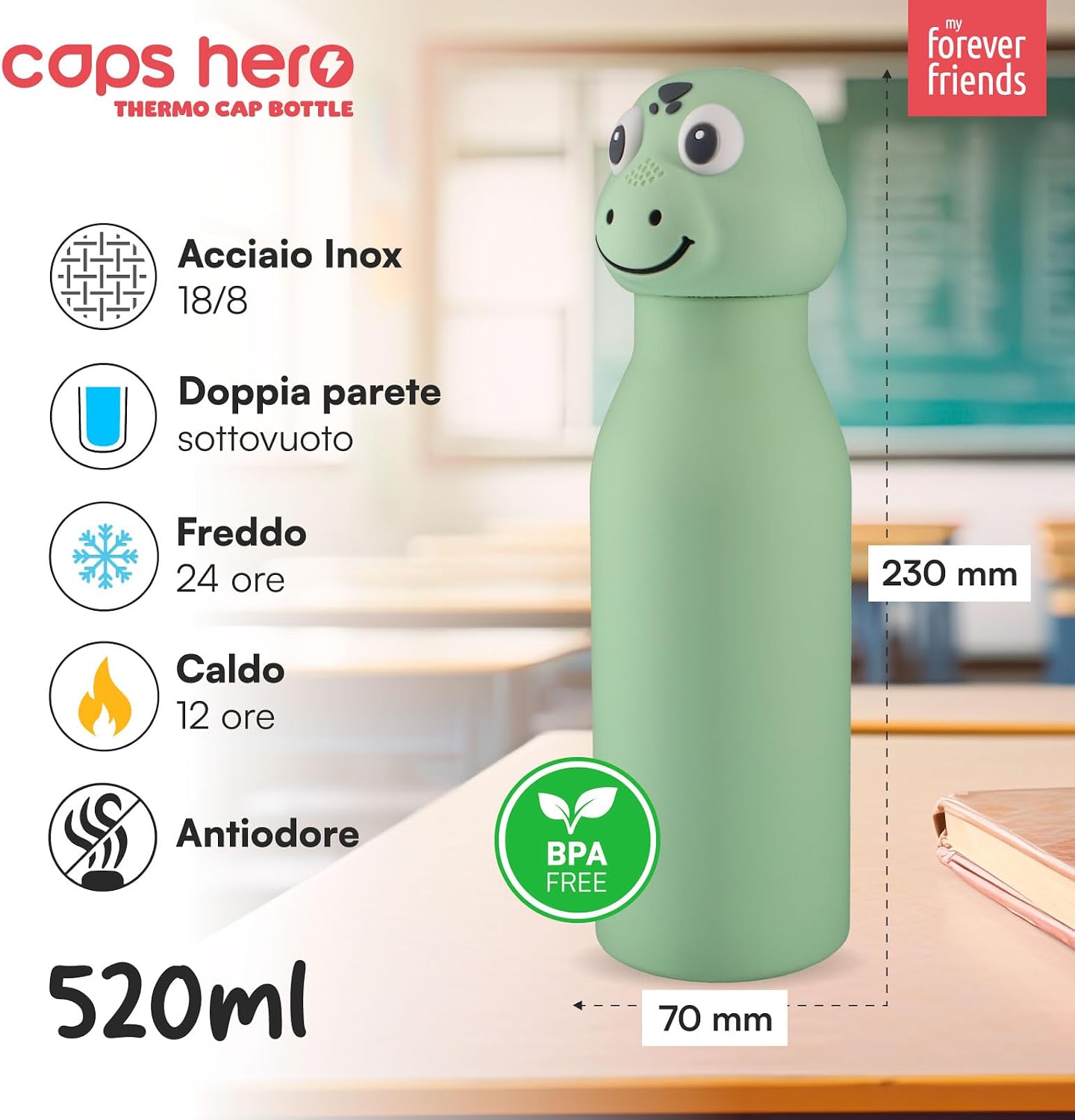 Detalle 2 de Borraccia termica 520 ml per bambini