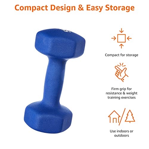 Thumbnail 3 de Amazon Basics Neoprene Dumbbell Pair, 10kg (5kg x 2), Blue