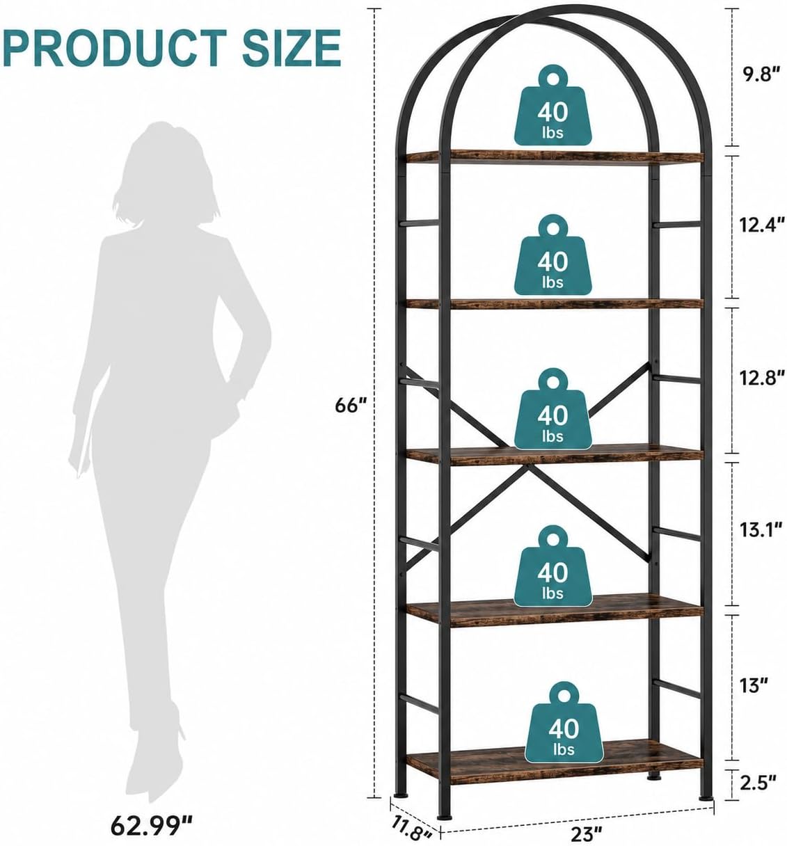 Thumbnail 1 de Shintenchi 5-Tier Bookshelf