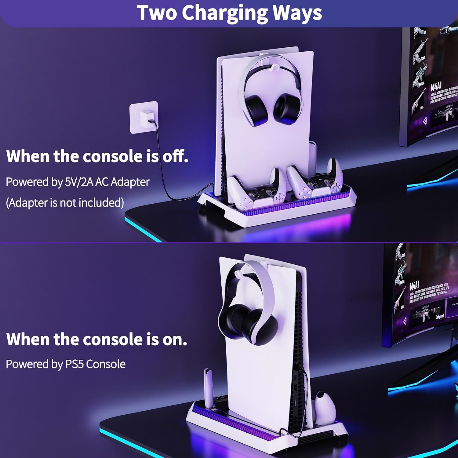 Thumbnail 4 de JORREP Charging Station for PS5 Dual Controller