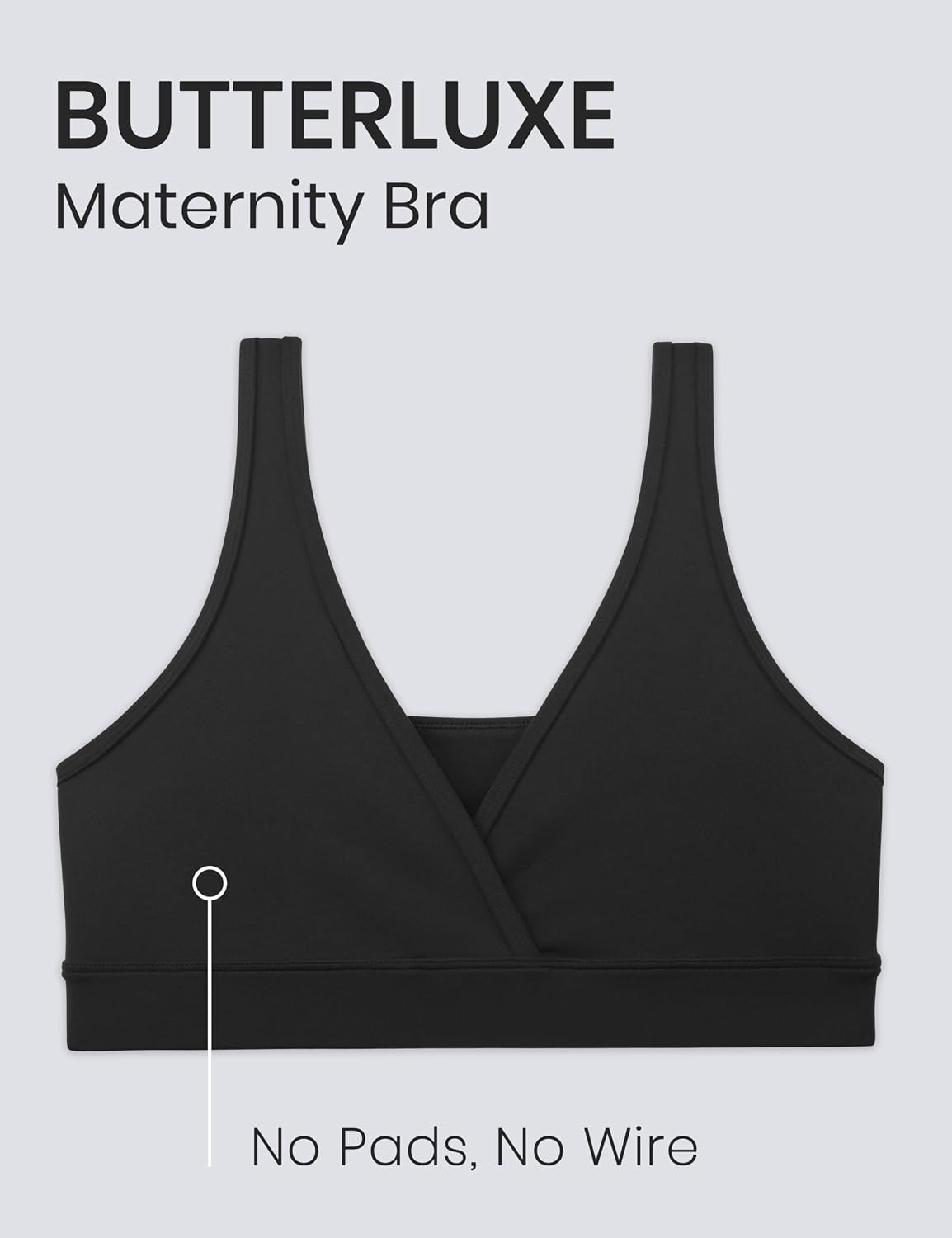 Detalle de CRZ YOGA Butterluxe maternità crossover senza fili: reggiseno comodo per allattamento e riposo