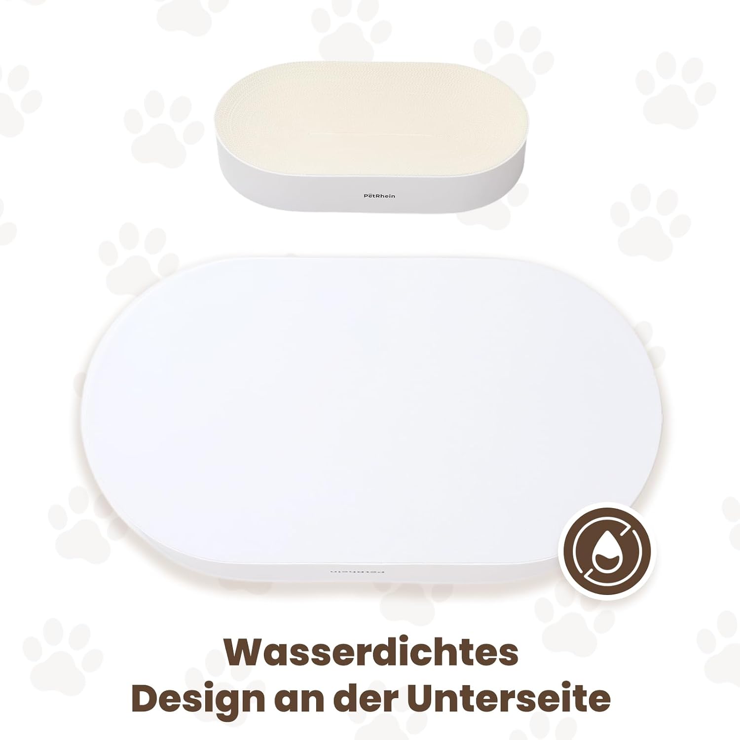 Thumbnail 5 de PetRhein Zen Paw Kratzbrett und Katzenbett 63x35 cm – Kratzpappe aus Wellpappe mit wasserfester Basis