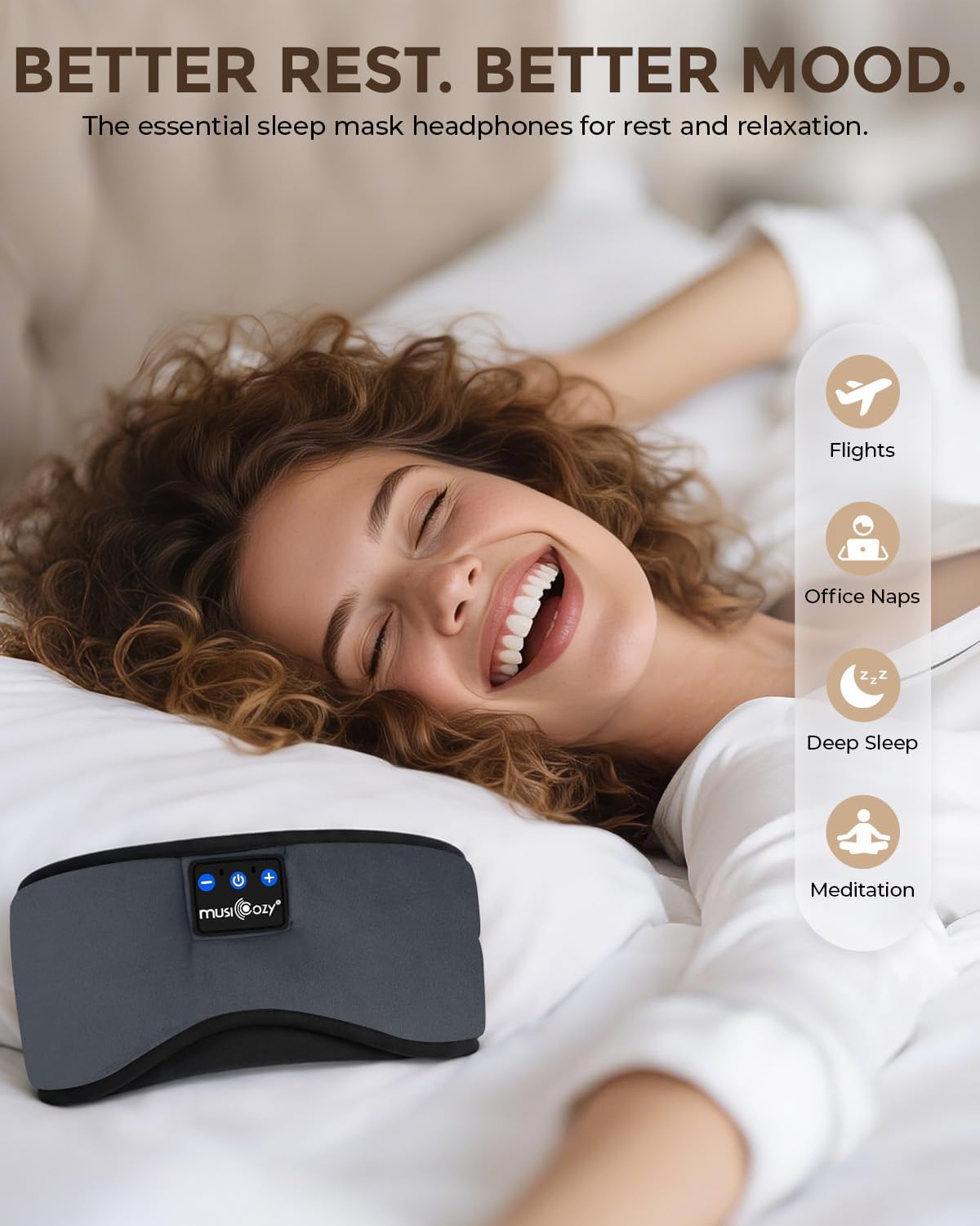 Thumbnail 5 de MUSICOZY Bluetooth sleep mask headphones