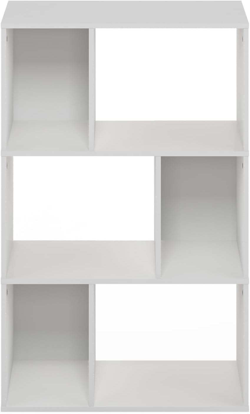 Thumbnail 5 de Furinno DALY Libreria 6 Cubi: organizer a cubi irregolari in bianco, ideale per soggiorno e ufficio