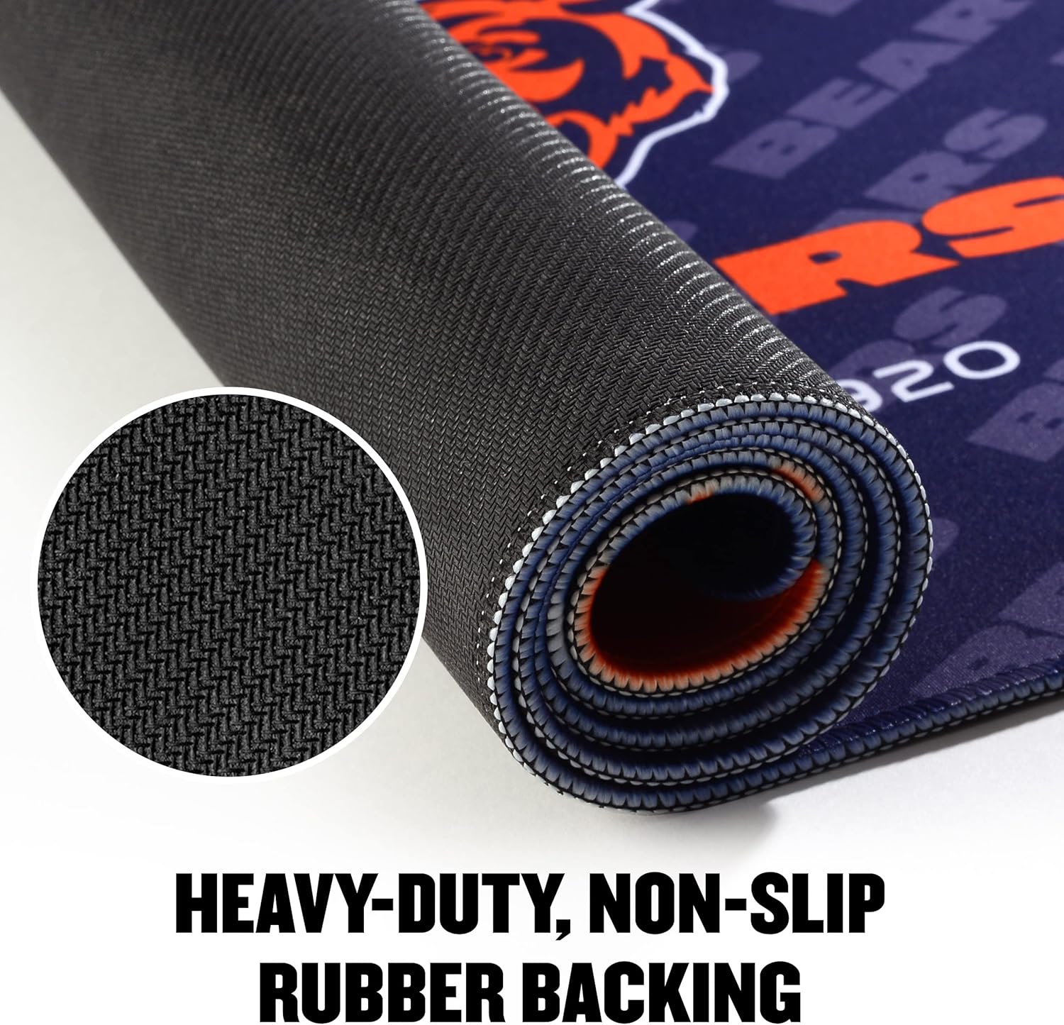 Detalle de YouTheFan NFL Logo Series Deskpad — washable fabric desk mat with non-slip backing