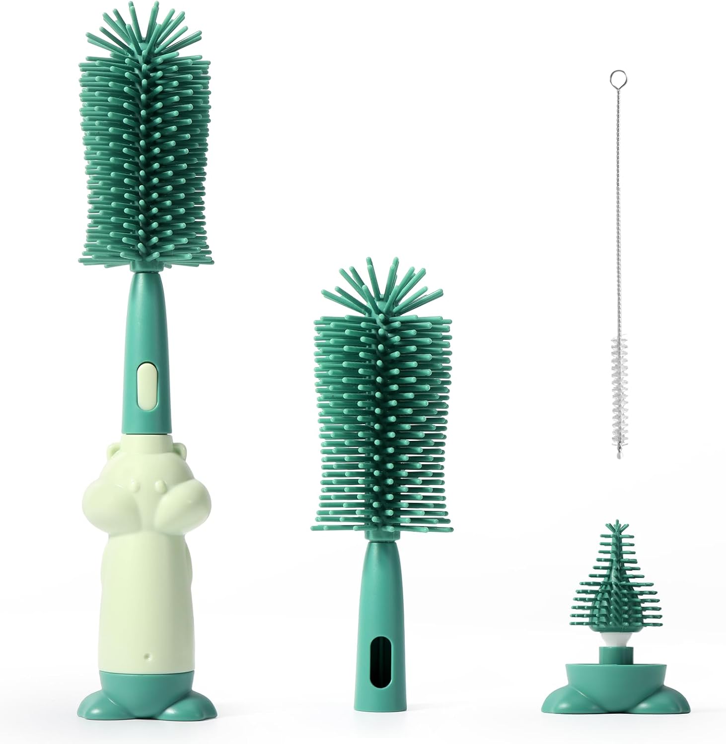 Diboniur Goupillon Biberon 3 en 1 en silicone pour biberons, tétines et paille