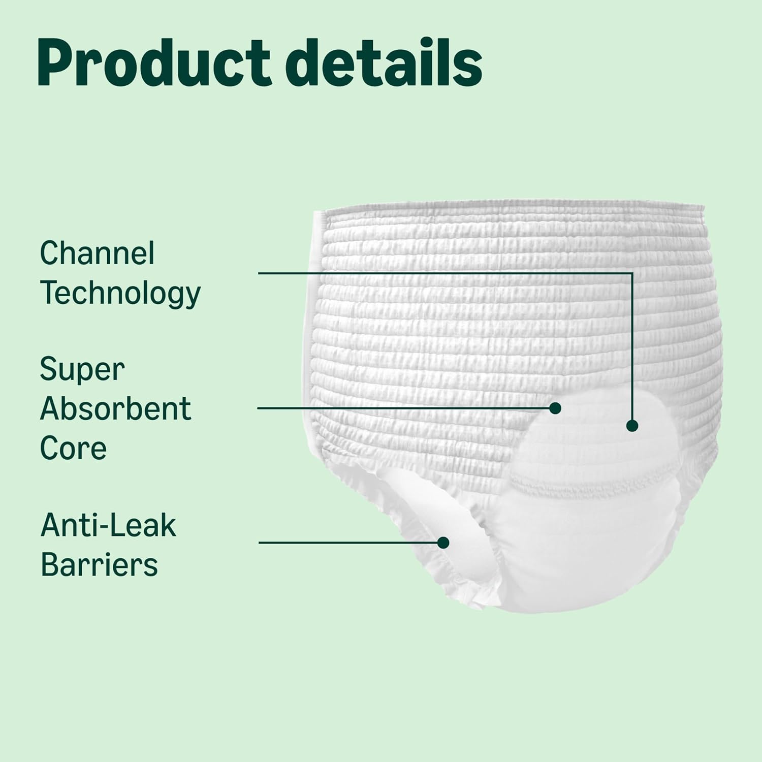 Thumbnail 1 de by Amazon Unisex Super Pants Large – 48 Count (4 Packs of 12)