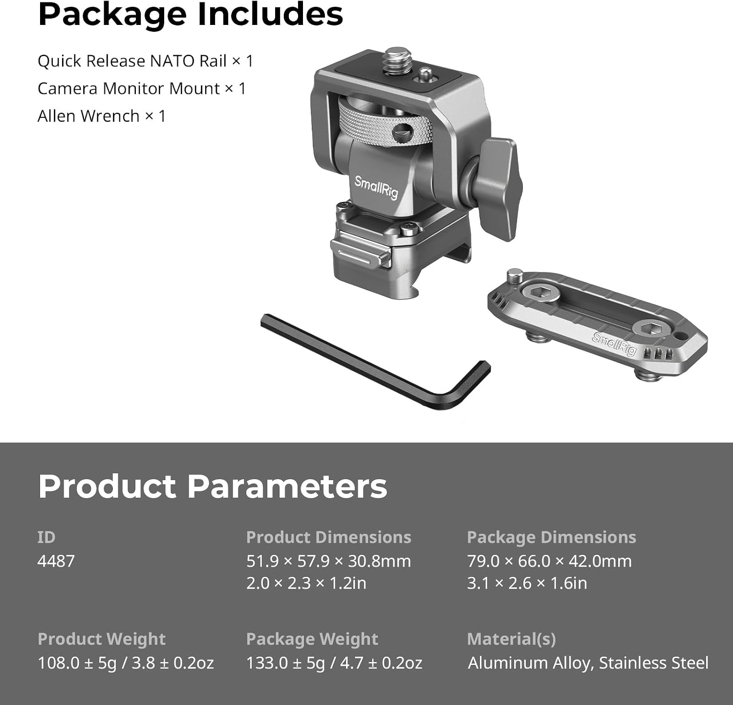 Thumbnail 6 de SMALLRIG HawkLock H21 support moniteur 2,5 kg