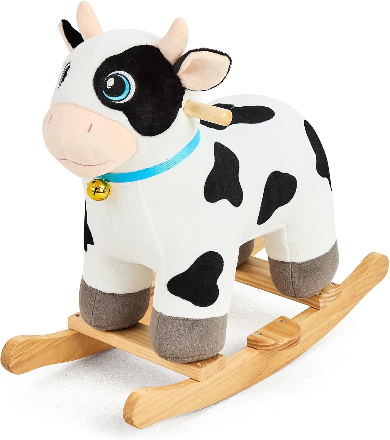 Detalle de FUNLIO Cavallo a dondolo Mucca per bambini 1-3 anni – morbido, sicuro e adorabile