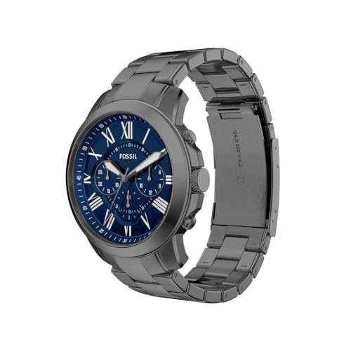 Detalle de Fossil Grant Watch for Men: Quartz Chronograph with Gunmetal Stainless Steel Strap