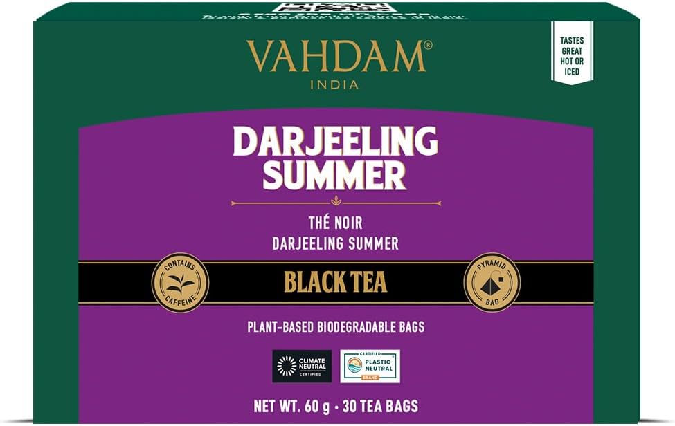Imagen de VAHDAM Tè Nero Darjeeling Secondo Flush (30 Bustine) – Alto Tenore di Caffeina, Forte e Aromatico en OfertitasTOP