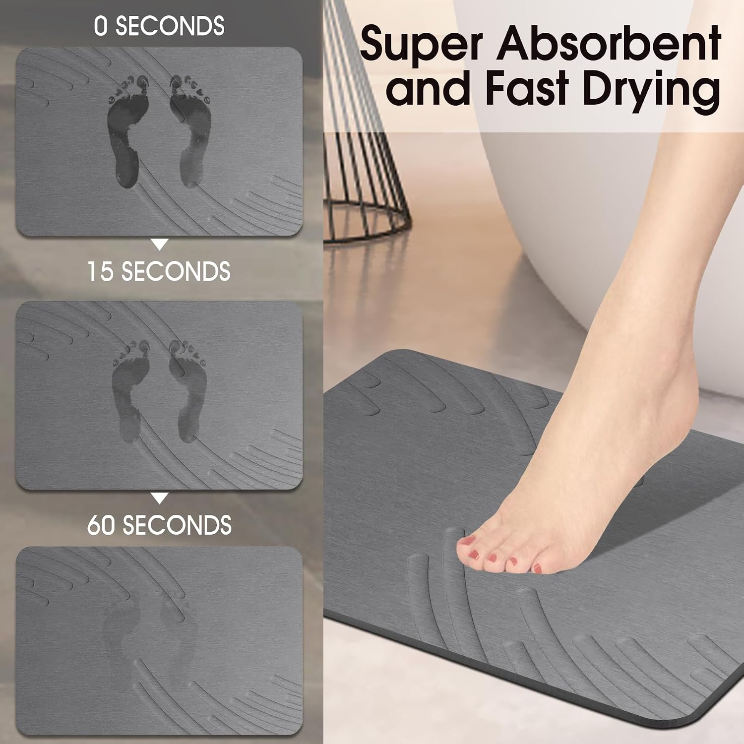 Detalle de Diatomaceous Earth Bath Mat