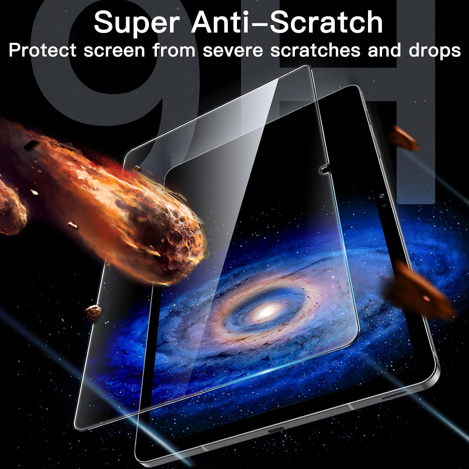 Detalle de JETech Schutzfolie für Samsung Galaxy Tab S10 FE Plus / S10 FE+ (2025, 13,1 Zoll) mit 9H gehärtetem Glas & Installationsrahmen – 2 Stück