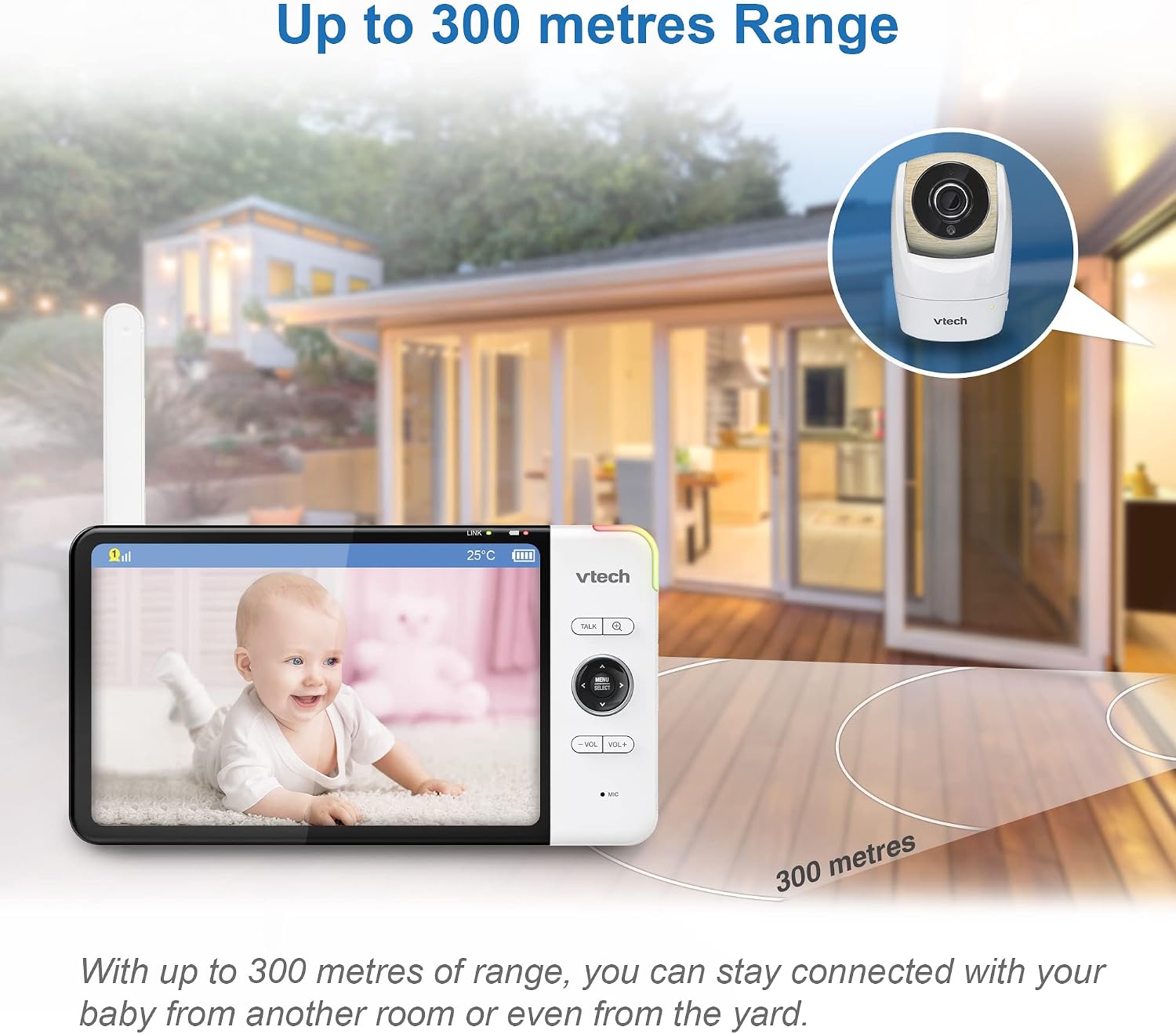 Thumbnail 2 de VTech VM919HD Baby Monitor with Camera – 7" HD Display, 360° Pan & Tilt