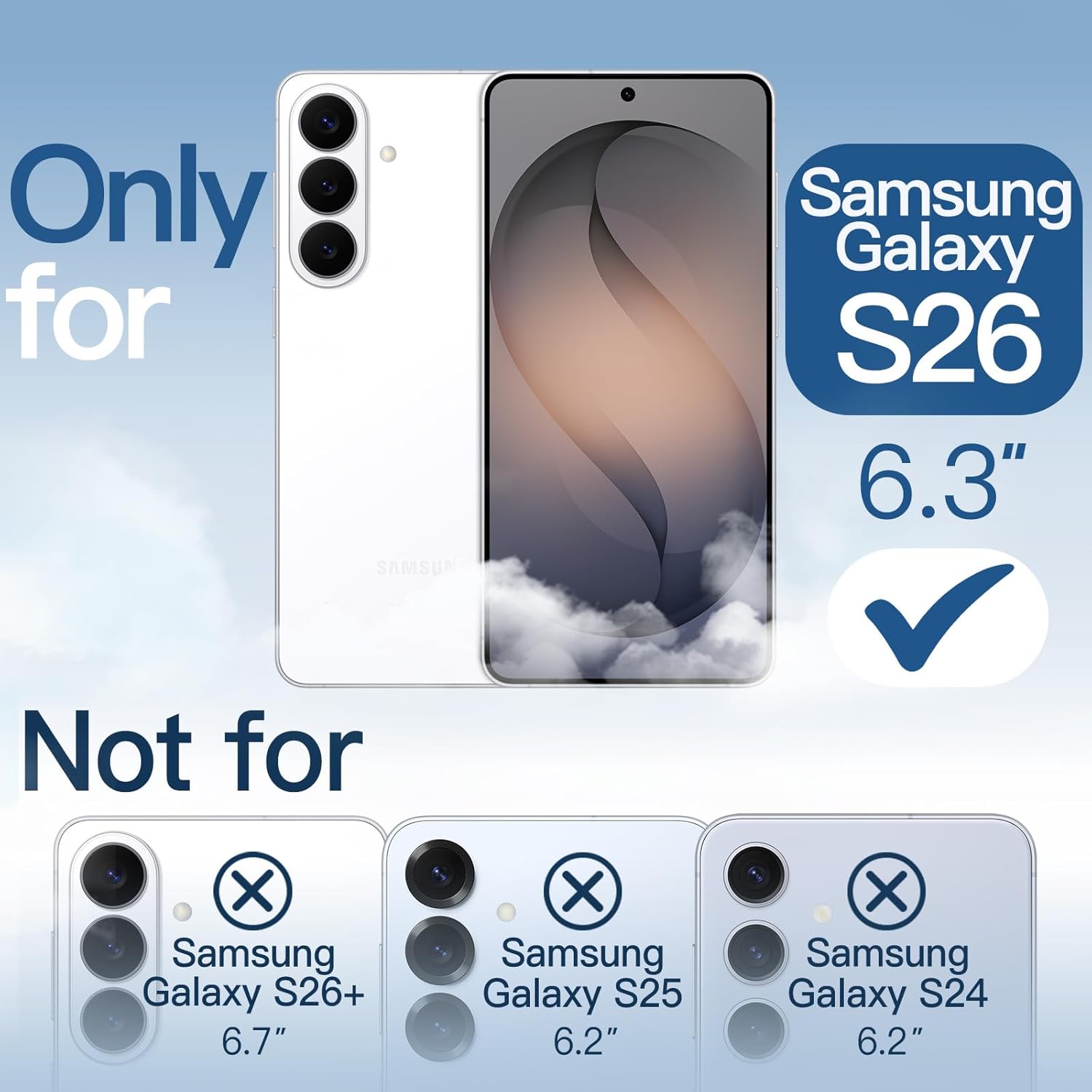 Thumbnail 1 de JETech Case for Samsung Galaxy S26 – Clear, Shockproof Back with Lens Protection