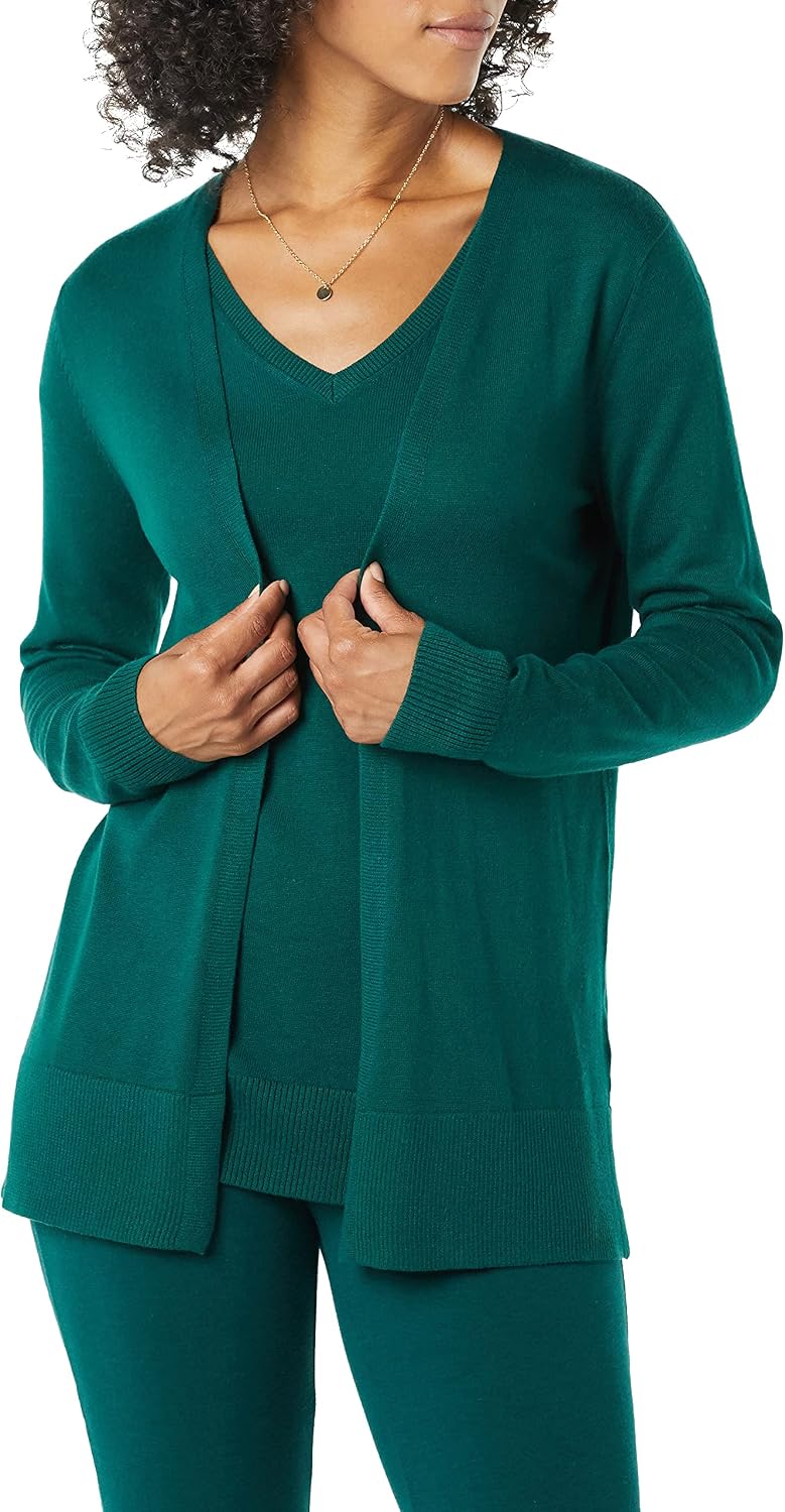 Detalle de Amazon Essentials Cardigan léger ouvert