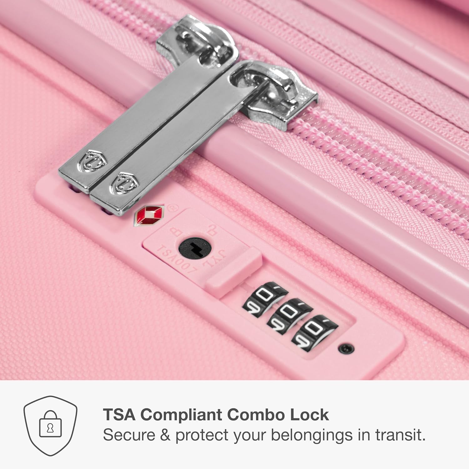 Detalle de Traveler’s Choice Pagosa Hardshell Expandable Spinner Luggage Set (22/26) – Pink, 2-Piece