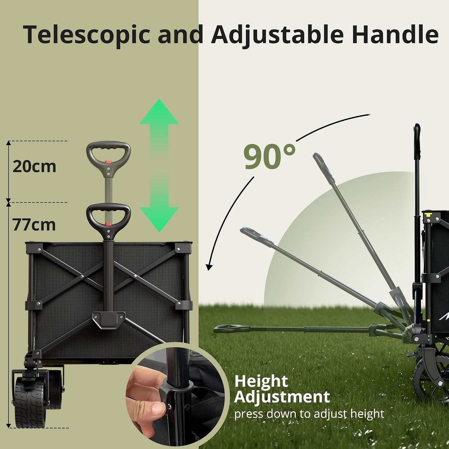 Thumbnail 5 de LEWANJA 200L Folding Trolley: Heavy-Duty Collapsible Garden Handcart
