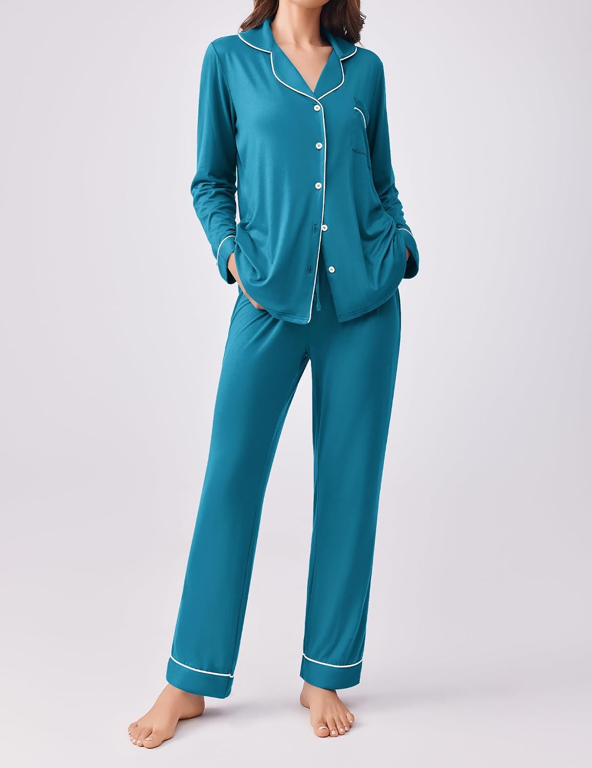 Thumbnail 2 de Ekouaer Women's Pajama Set, Rayon Blend