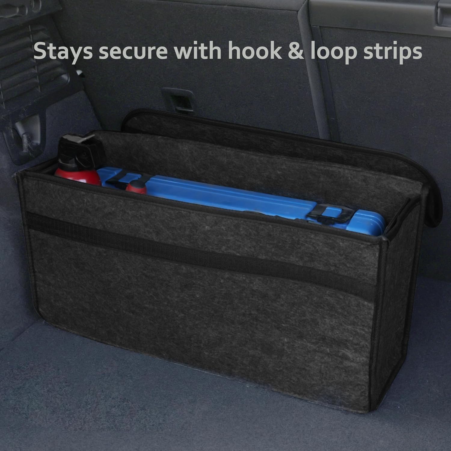 Thumbnail 4 de Einesin Upgraded Kofferraumtasche Toolbag – verstärkte Seitenwände, Filz-Organizer (30x15x30 cm, faltbar)
