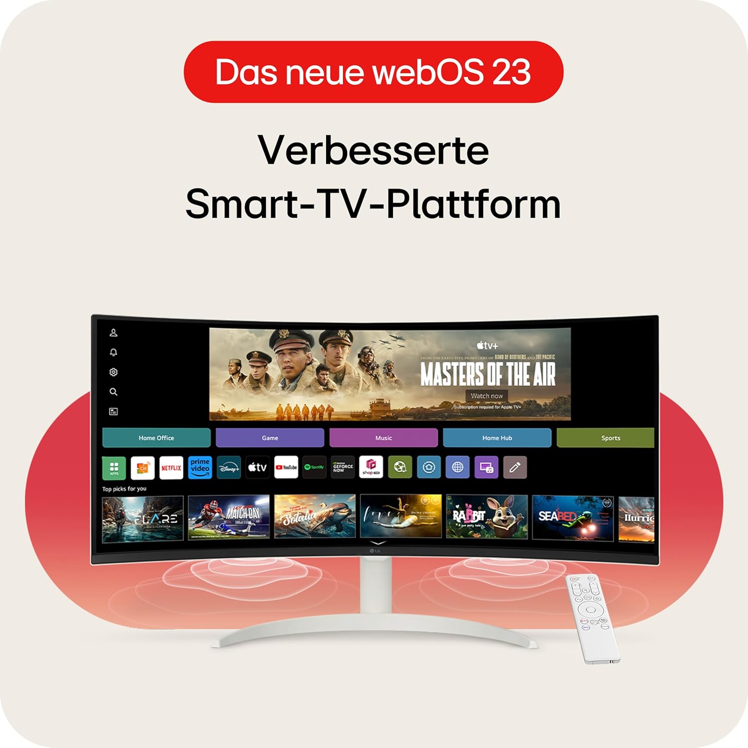 Detalle de LG 34SR65QC-B.AEU – 34 Zoll UlraWide Curved Monitor mit webOS 23
