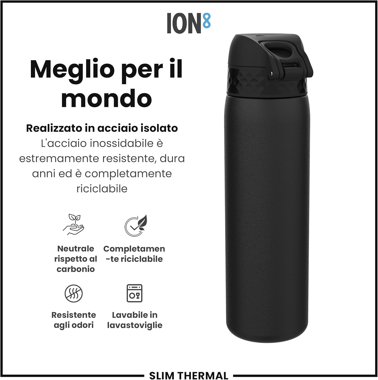 Thumbnail 6 de ION8 Borraccia Termica in Acciaio Isolato 500ml: resistente,pratica e sicura