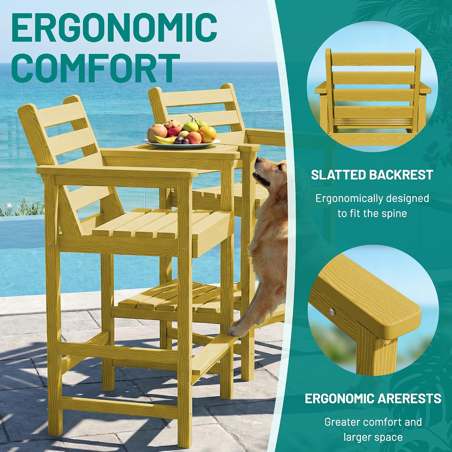 Detalle de PLUUV Adirondack Chairs in HDPE