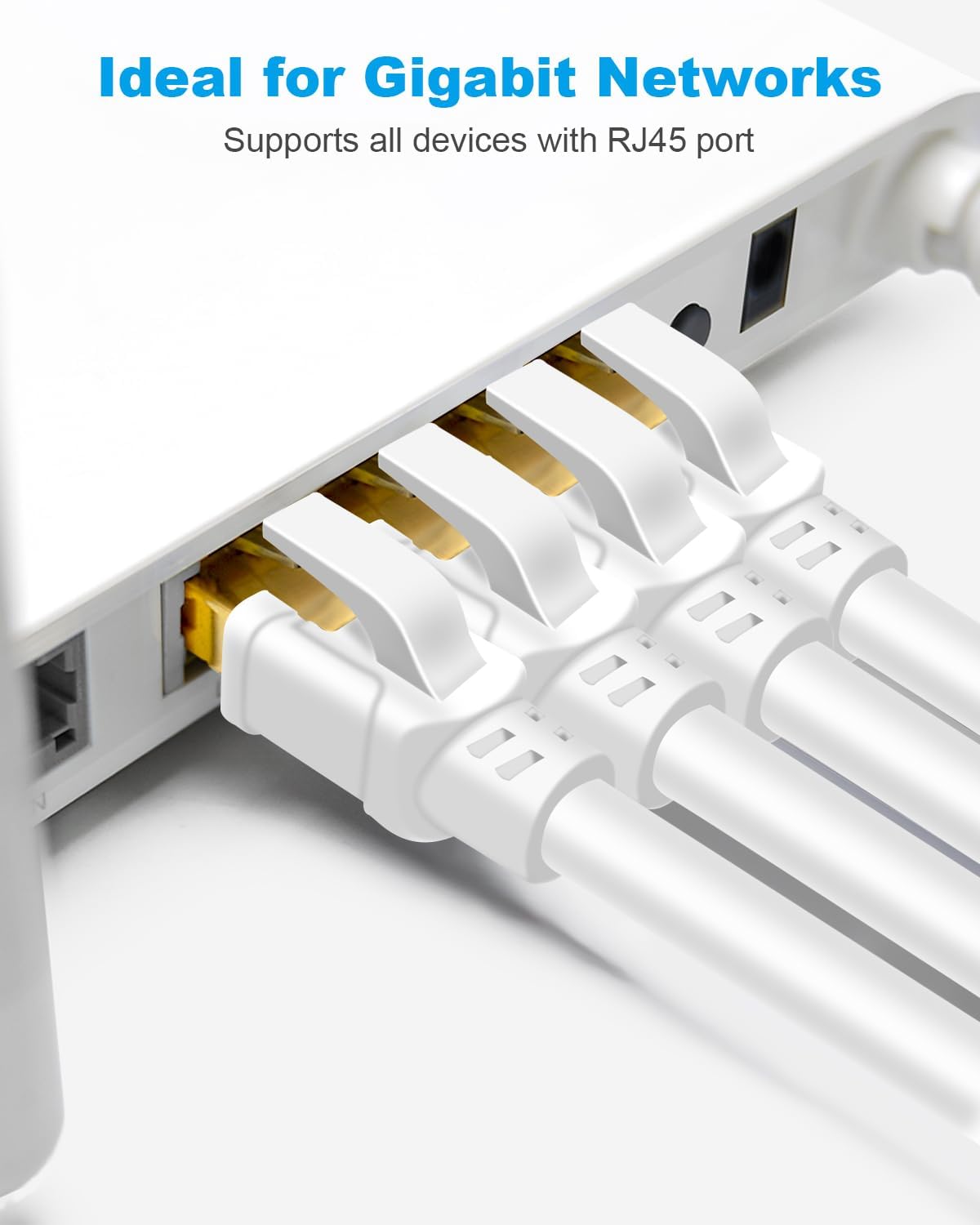 Detalle 2 de DDMALL CAT8 Ethernet Cable 15m — 40 Gbps LAN cable